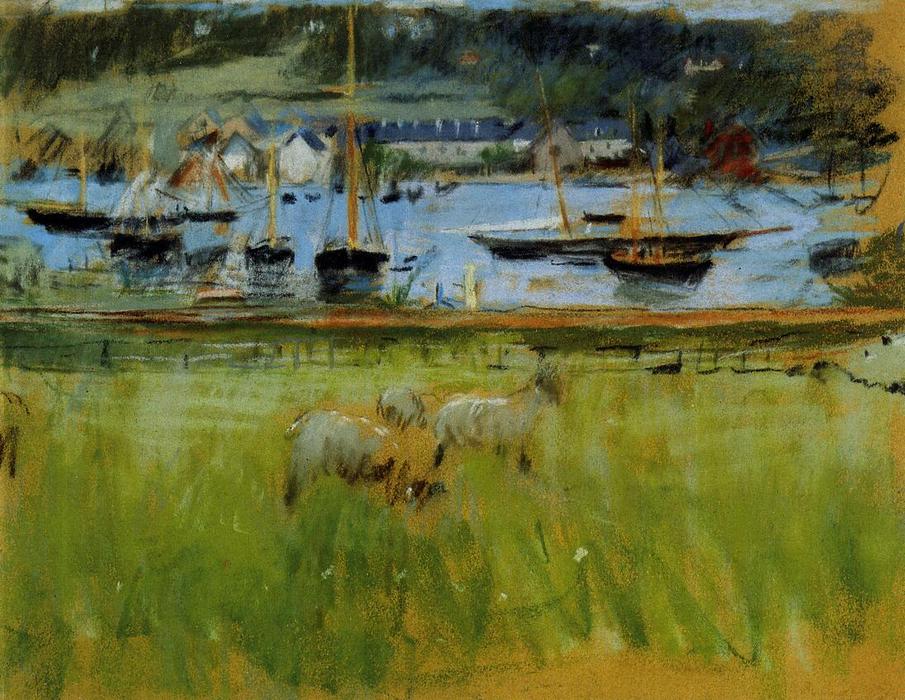 WikiOO.org - Encyclopedia of Fine Arts - Målning, konstverk Berthe Morisot - Harbor in the Port of Fecamp