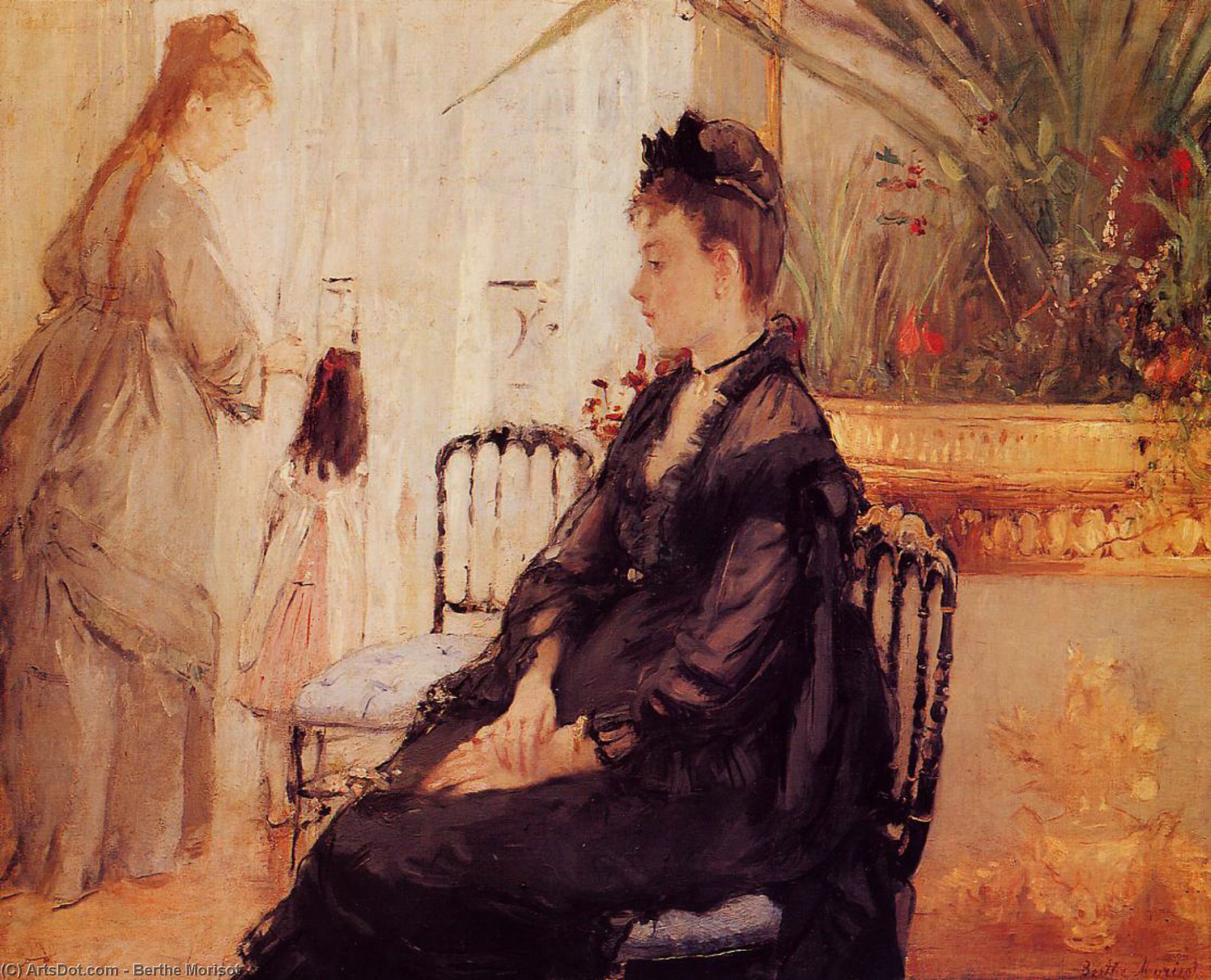 Wikioo.org – L'Encyclopédie des Beaux Arts - Peinture, Oeuvre de Berthe Morisot - espace intérieur