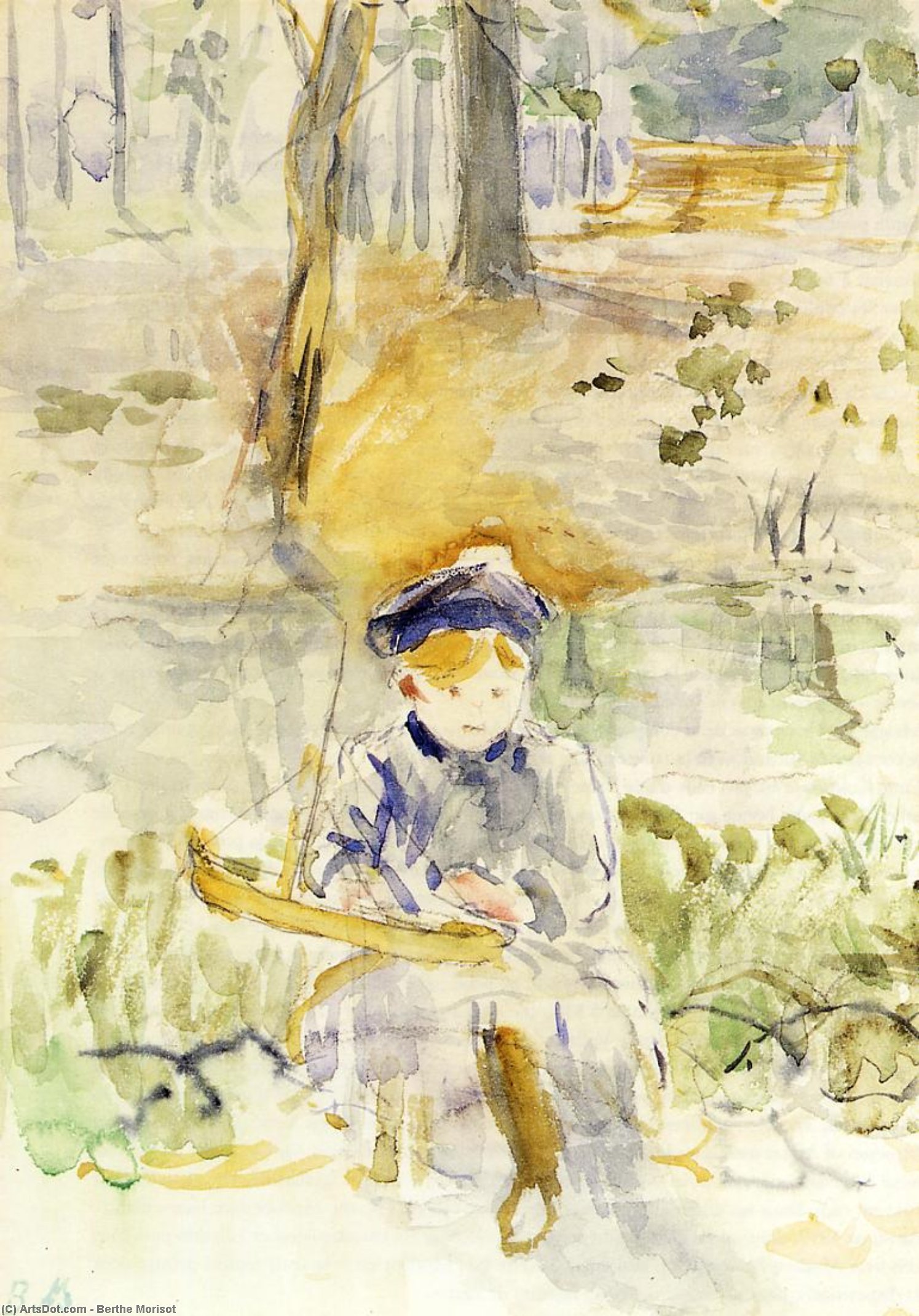 Wikioo.org - The Encyclopedia of Fine Arts - Painting, Artwork by Berthe Morisot - Julie and Her Boat
