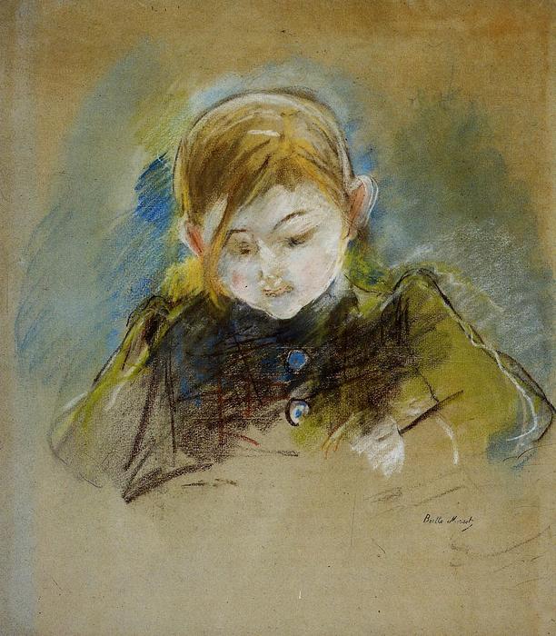 Wikioo.org - The Encyclopedia of Fine Arts - Painting, Artwork by Berthe Morisot - Julie Writing