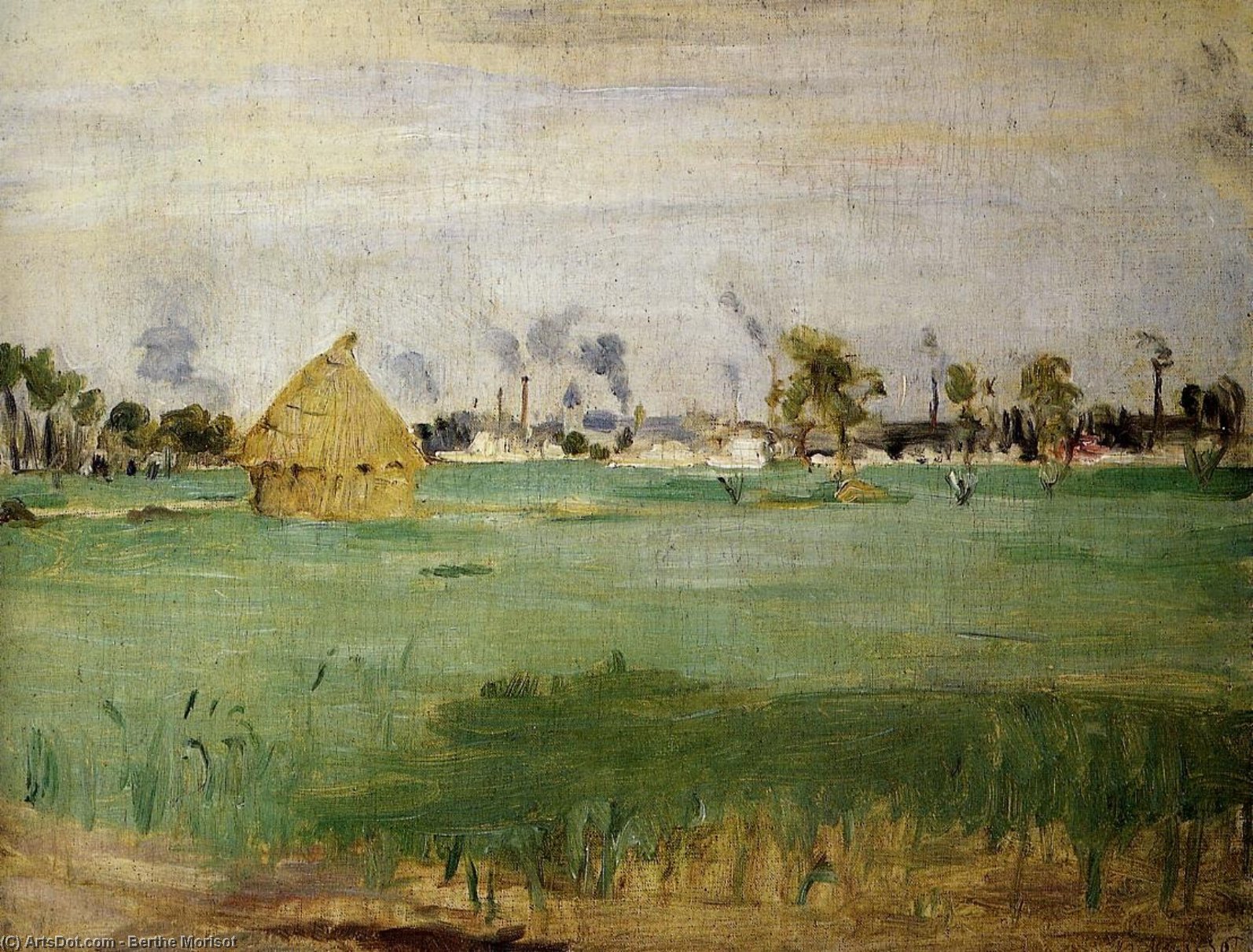 Wikioo.org - The Encyclopedia of Fine Arts - Painting, Artwork by Berthe Morisot - Landscape at Gennevilliers