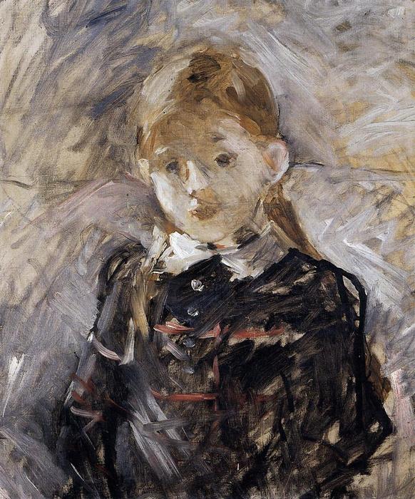 Wikioo.org - The Encyclopedia of Fine Arts - Painting, Artwork by Berthe Morisot - Little Girl with Blond Hair