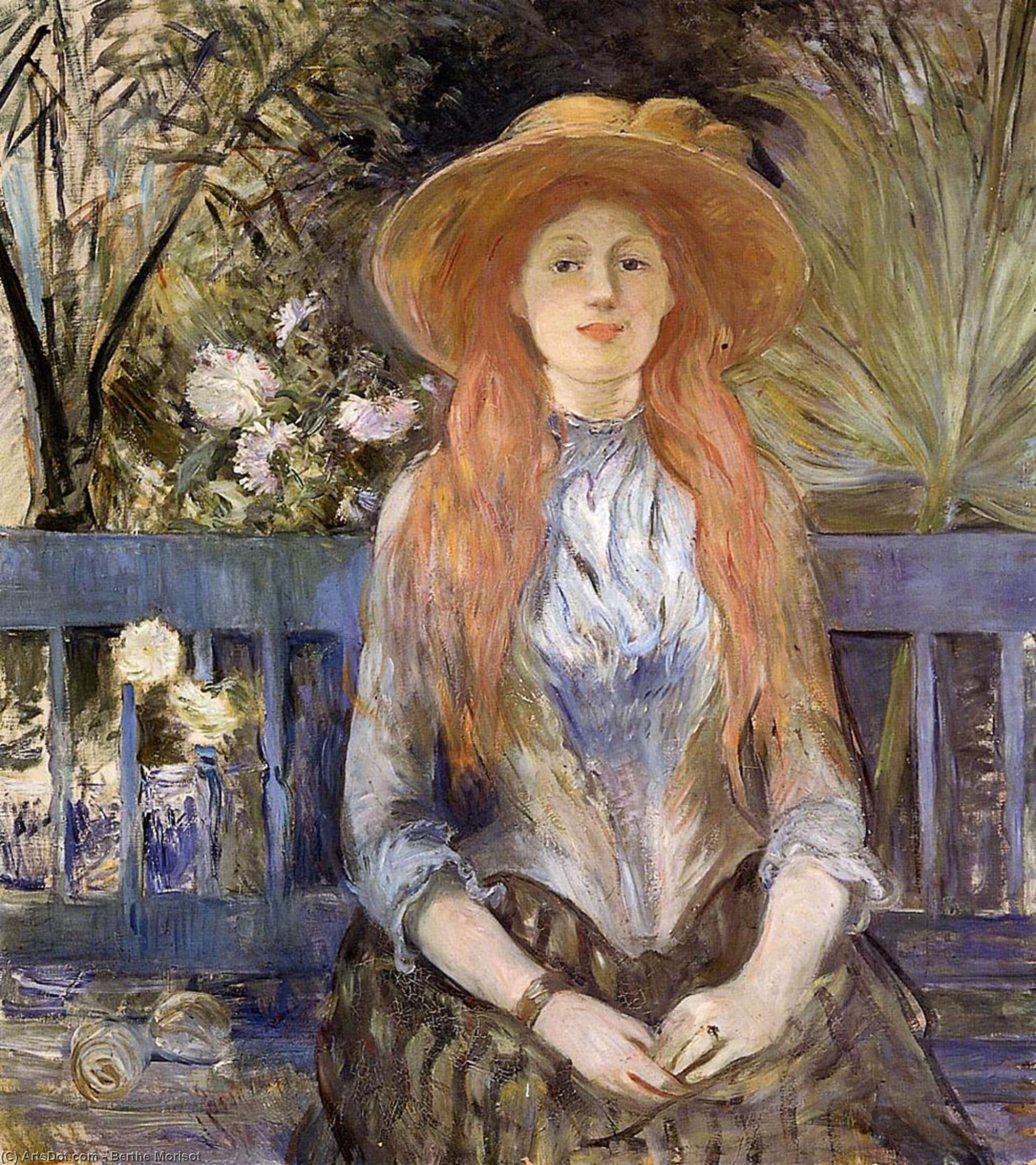 Wikioo.org - The Encyclopedia of Fine Arts - Painting, Artwork by Berthe Morisot - On a Bench
