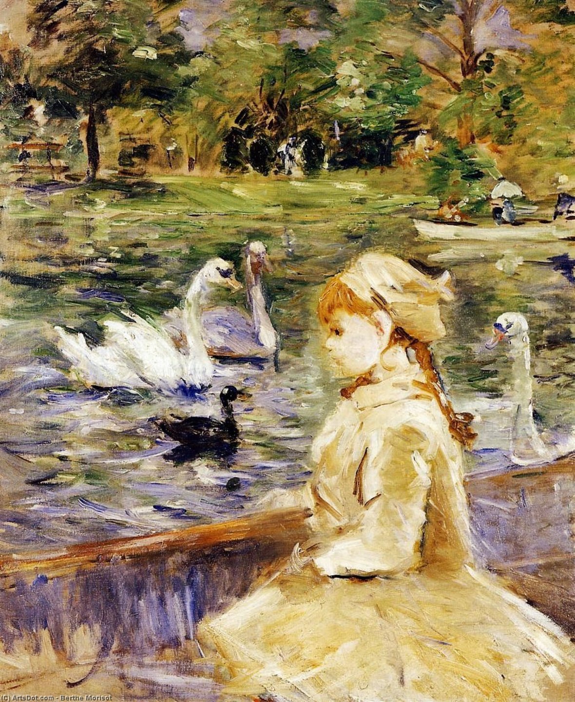Wikioo.org - The Encyclopedia of Fine Arts - Painting, Artwork by Berthe Morisot - On the Lake