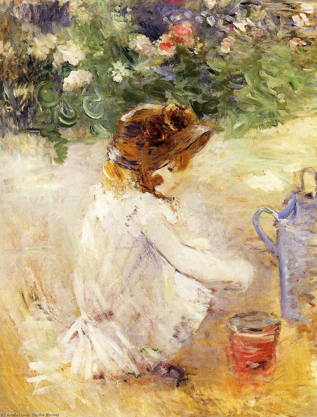 Wikioo.org - The Encyclopedia of Fine Arts - Painting, Artwork by Berthe Morisot - Playing in the Sand