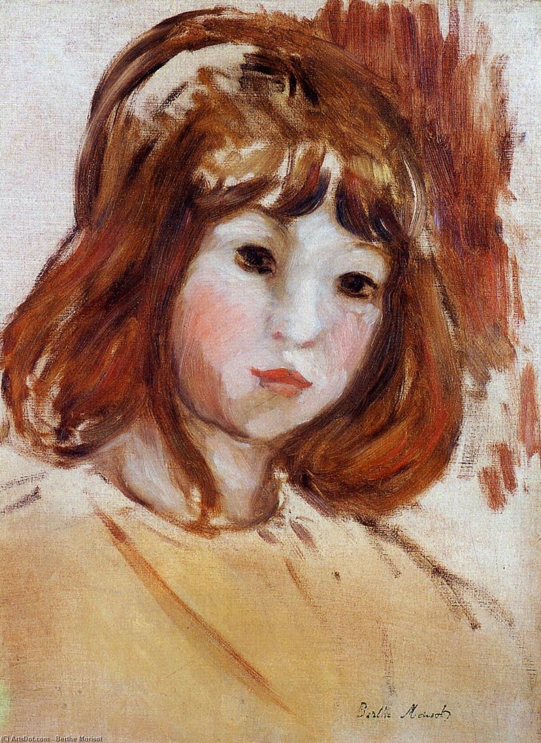 WikiOO.org – 美術百科全書 - 繪畫，作品 Berthe Morisot -  肖像  年轻的女孩