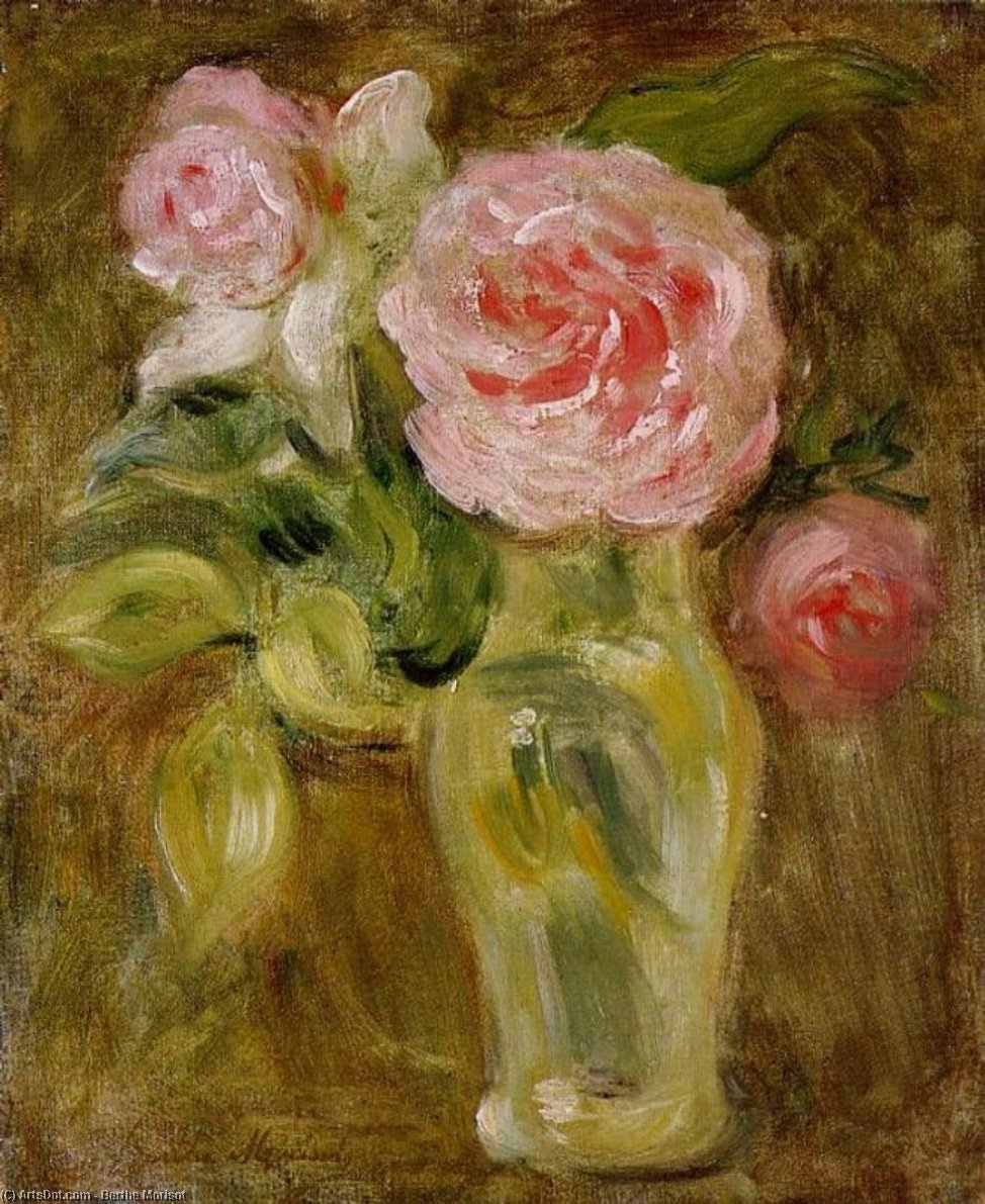 Wikioo.org – L'Encyclopédie des Beaux Arts - Peinture, Oeuvre de Berthe Morisot - roses