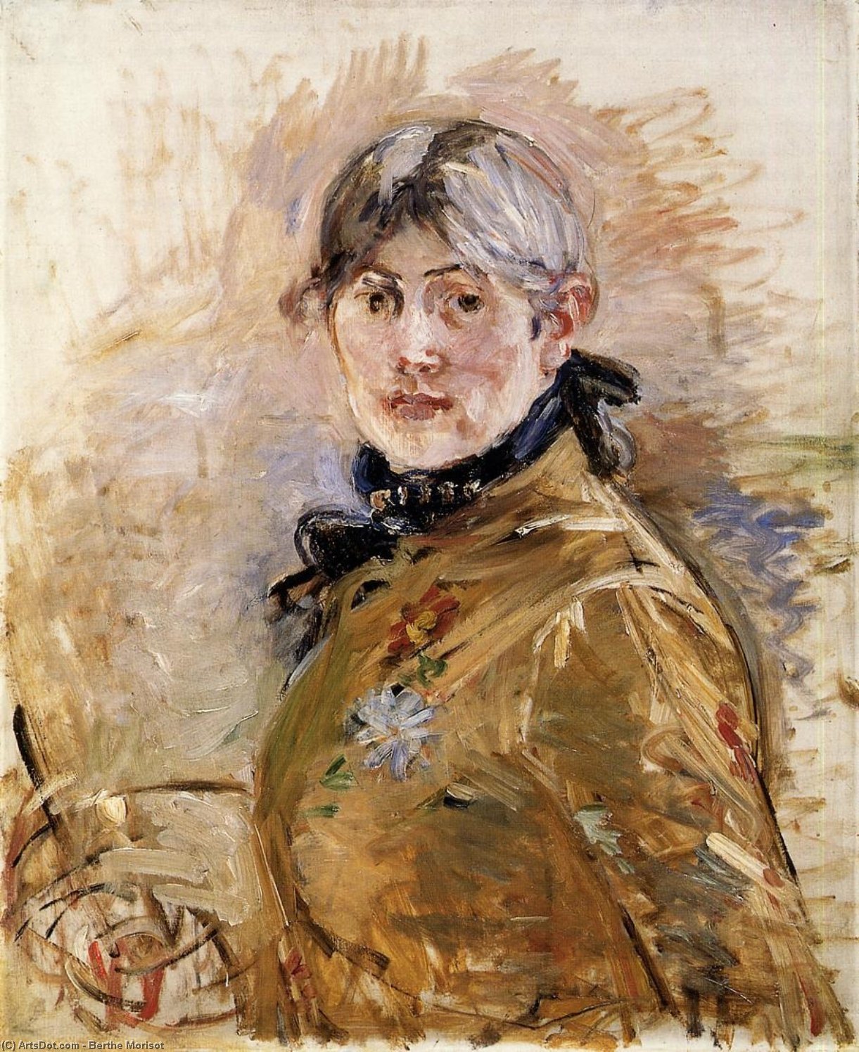 Wikioo.org - The Encyclopedia of Fine Arts - Painting, Artwork by Berthe Morisot - Self-Portrait