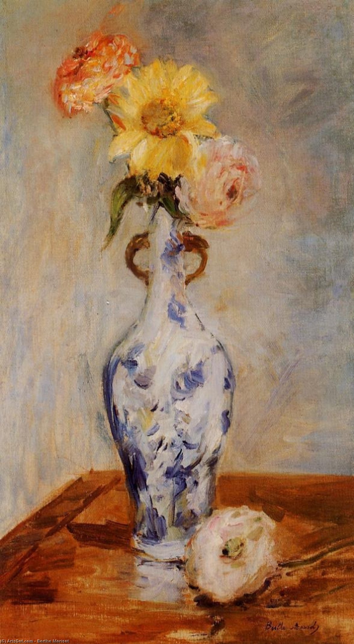 Wikioo.org - The Encyclopedia of Fine Arts - Painting, Artwork by Berthe Morisot - The Blue Vase