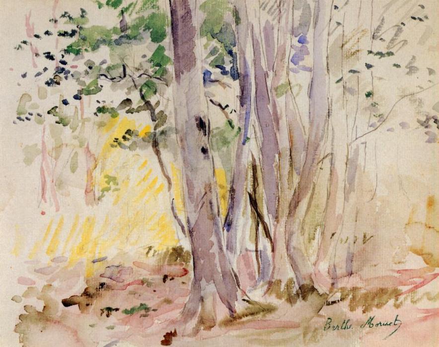 WikiOO.org - Encyclopedia of Fine Arts - Maľba, Artwork Berthe Morisot - The Bois de Boulogne