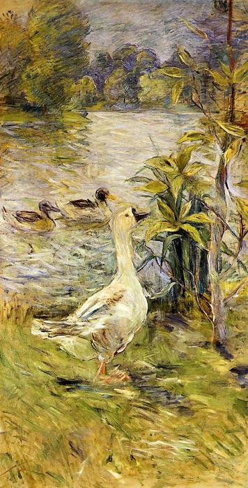 Wikioo.org - The Encyclopedia of Fine Arts - Painting, Artwork by Berthe Morisot - The Goose
