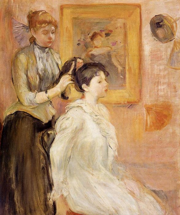 WikiOO.org - Encyclopedia of Fine Arts - Schilderen, Artwork Berthe Morisot - The Hairdresser