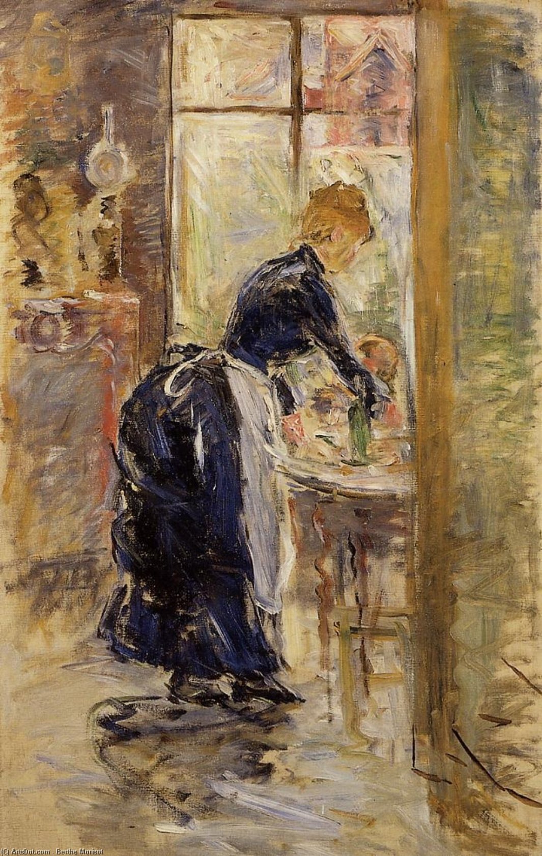 WikiOO.org - Enciclopédia das Belas Artes - Pintura, Arte por Berthe Morisot - The Little Maid Servant