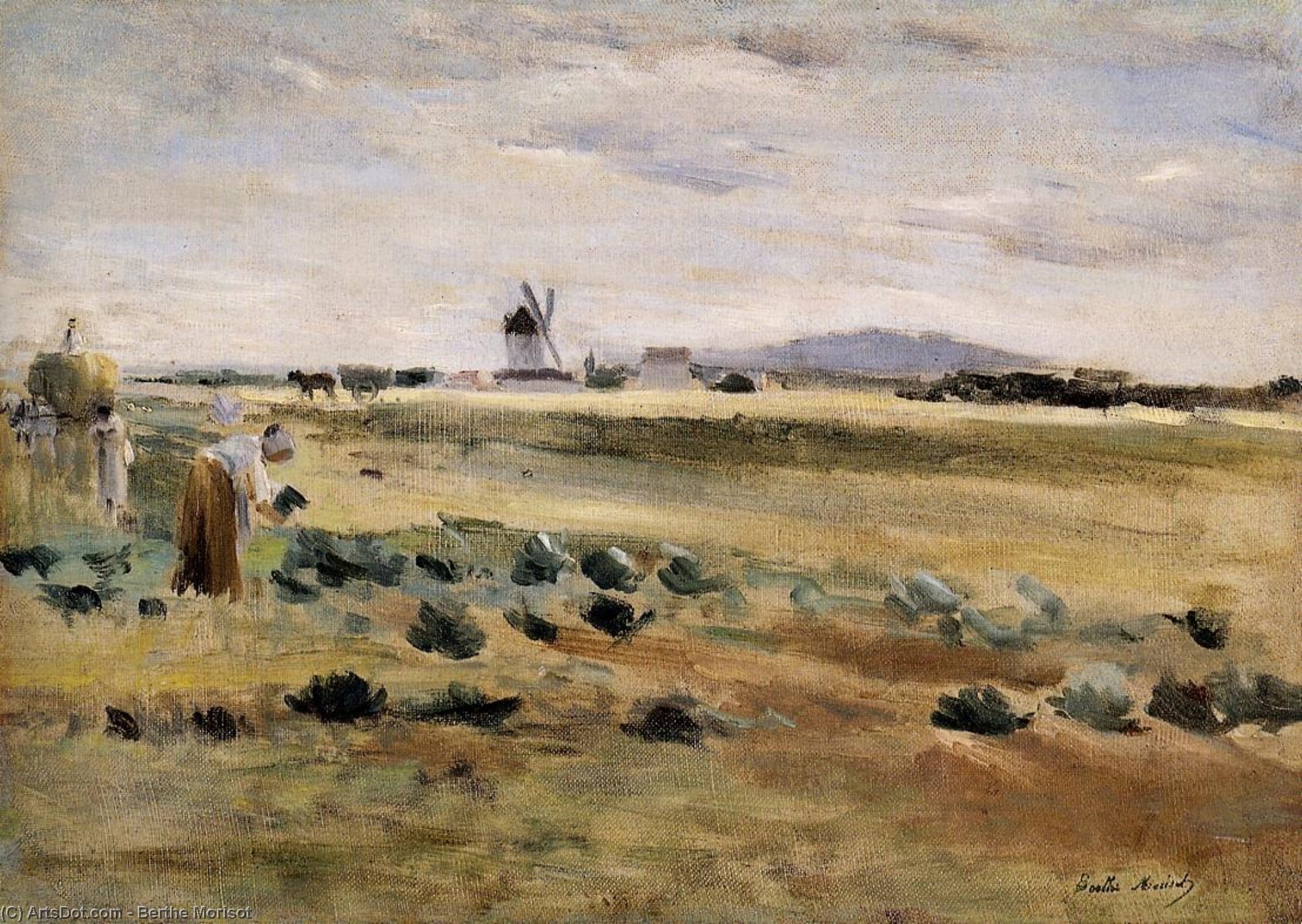 Wikioo.org - The Encyclopedia of Fine Arts - Painting, Artwork by Berthe Morisot - The Little Windmill at Gennevilliers