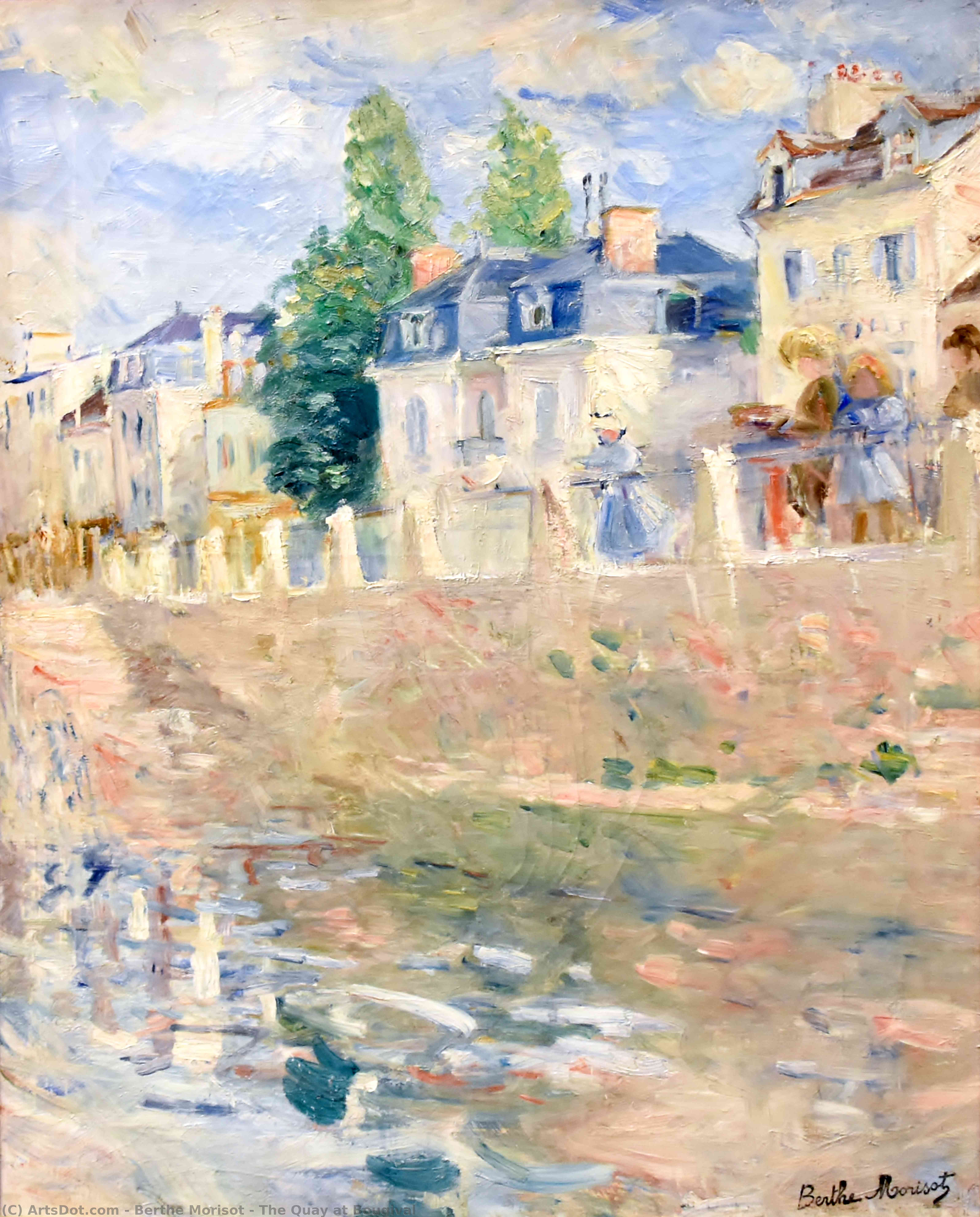 Wikioo.org - The Encyclopedia of Fine Arts - Painting, Artwork by Berthe Morisot - The Quay at Bougival