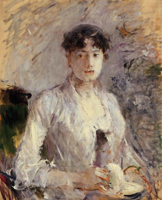 WikiOO.org - Encyclopedia of Fine Arts - Maalaus, taideteos Berthe Morisot - Young Woman in Mauve