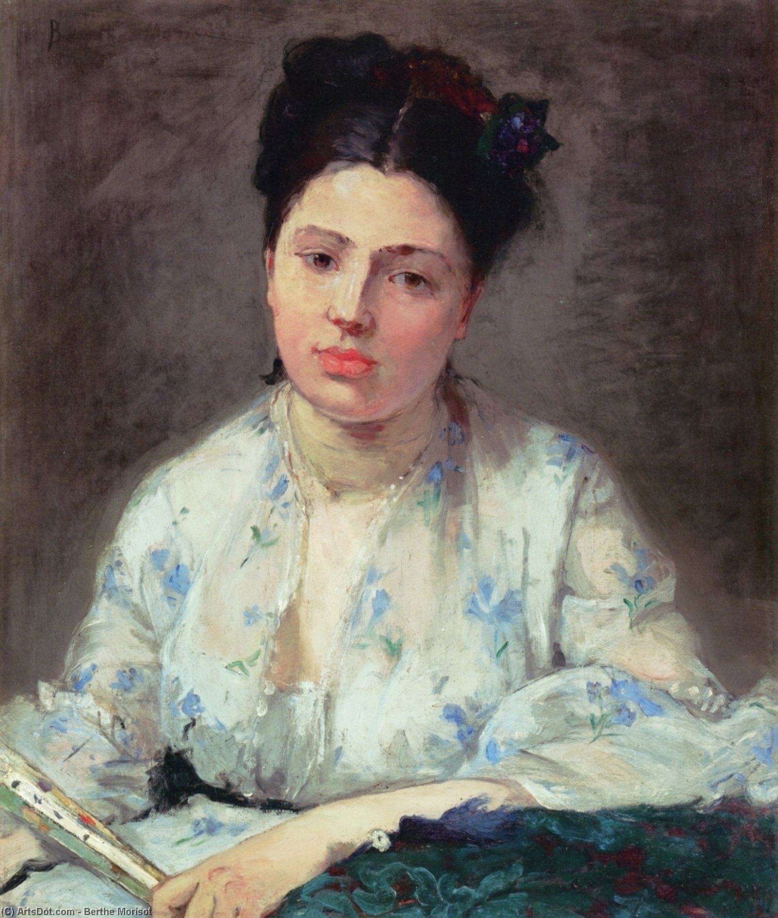 WikiOO.org - دایره المعارف هنرهای زیبا - نقاشی، آثار هنری Berthe Morisot - Young Woman