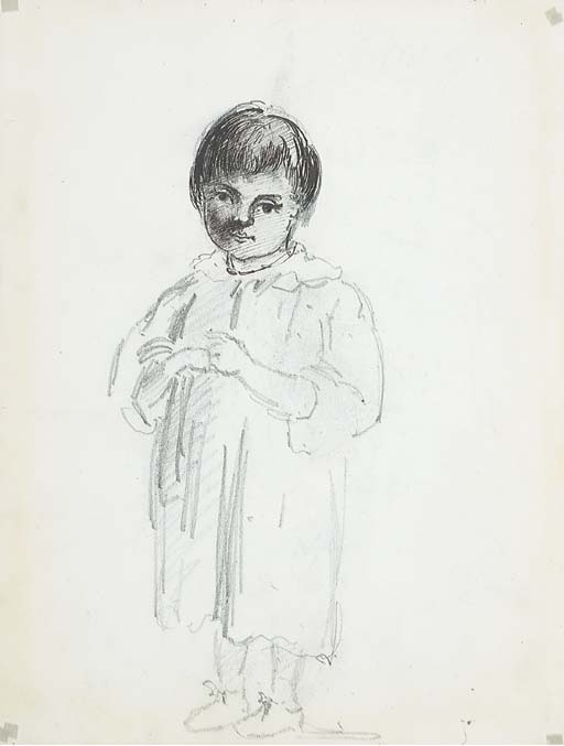 WikiOO.org - Encyclopedia of Fine Arts - Schilderen, Artwork Camille Pissarro - A standing boy