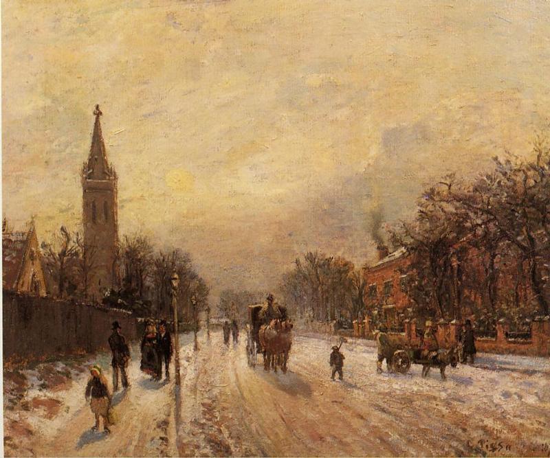Wikioo.org - The Encyclopedia of Fine Arts - Painting, Artwork by Camille Pissarro - All Saints' Church, Upper Norwood