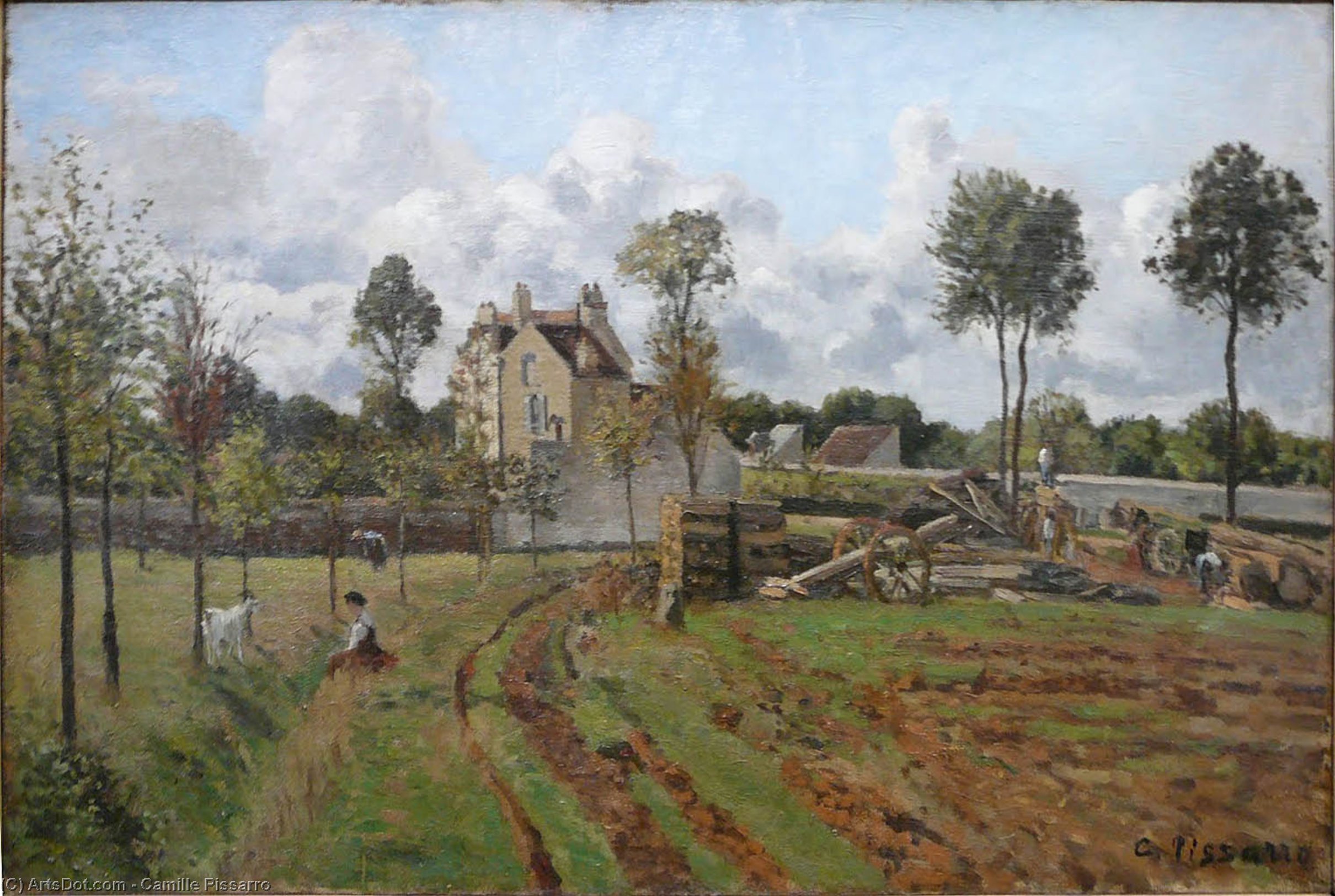 Wikioo.org - The Encyclopedia of Fine Arts - Painting, Artwork by Camille Pissarro - Allee du Tour Du Jongleur