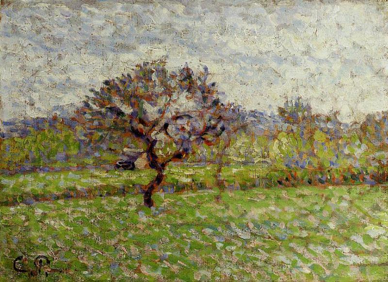 Wikioo.org - The Encyclopedia of Fine Arts - Painting, Artwork by Camille Pissarro - An Apple Tree at Eragny