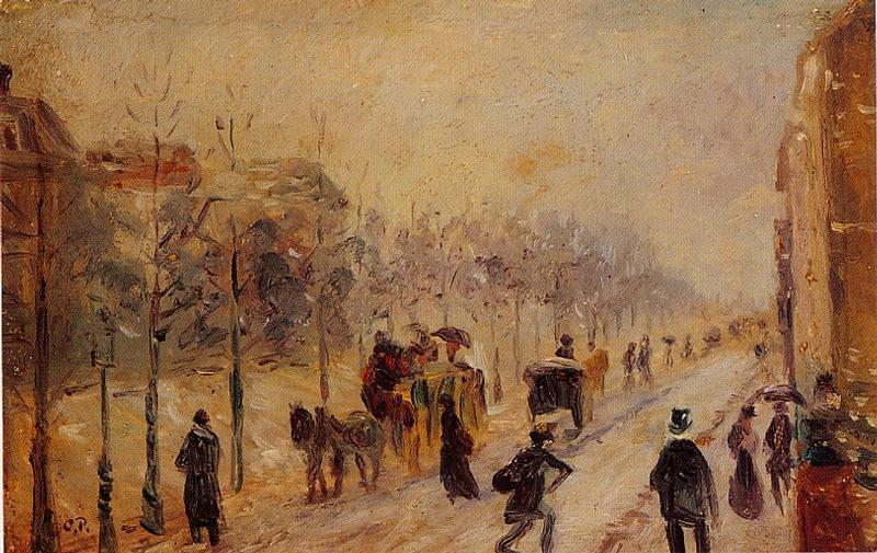 Wikioo.org - The Encyclopedia of Fine Arts - Painting, Artwork by Camille Pissarro - Boulevard des Batignolles