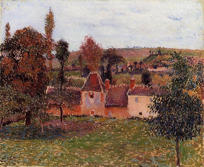 WikiOO.org - Εγκυκλοπαίδεια Καλών Τεχνών - Ζωγραφική, έργα τέχνης Camille Pissarro - Farm at Basincourt