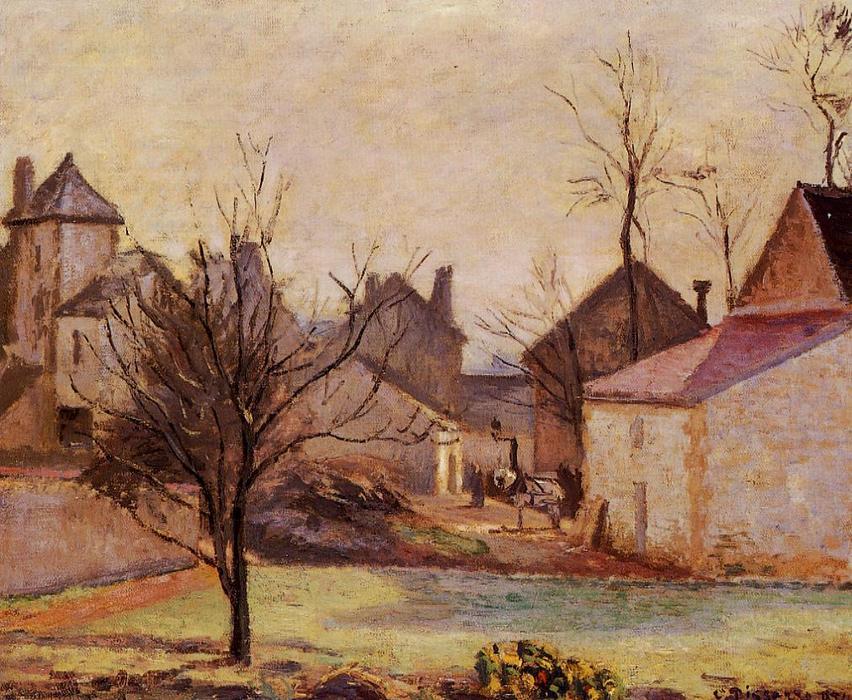 Wikioo.org - The Encyclopedia of Fine Arts - Painting, Artwork by Camille Pissarro - Farmyard in Pontoise