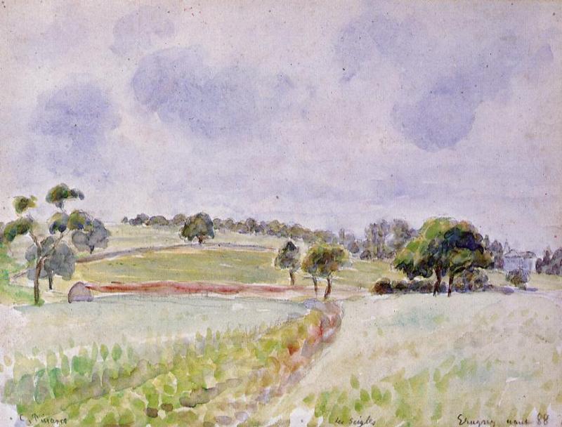 Wikioo.org - The Encyclopedia of Fine Arts - Painting, Artwork by Camille Pissarro - Field of Rye