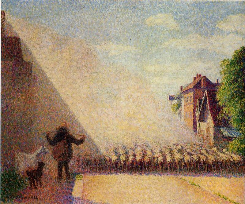 Wikioo.org – L'Encyclopédie des Beaux Arts - Peinture, Oeuvre de Camille Pissarro - Troupeau de moutons