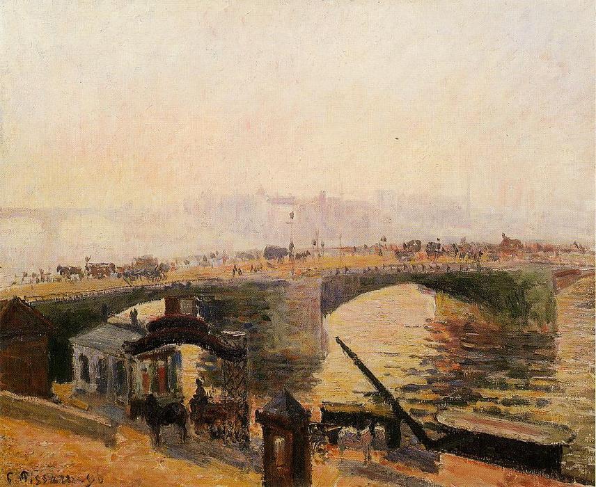 WikiOO.org - Εγκυκλοπαίδεια Καλών Τεχνών - Ζωγραφική, έργα τέχνης Camille Pissarro - Fog, Morning, Rouen
