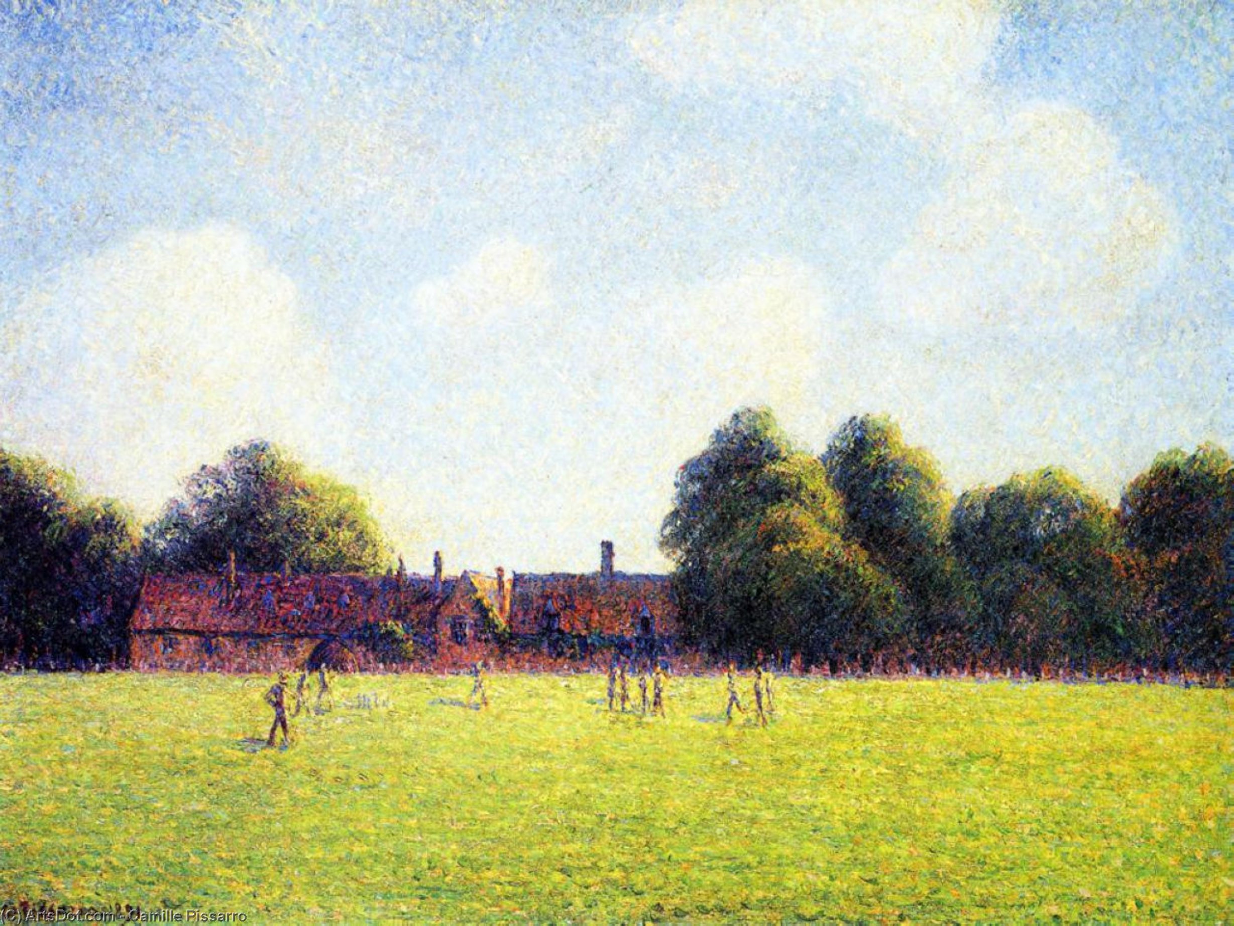 Wikioo.org - The Encyclopedia of Fine Arts - Painting, Artwork by Camille Pissarro - Hampton Court Green, London