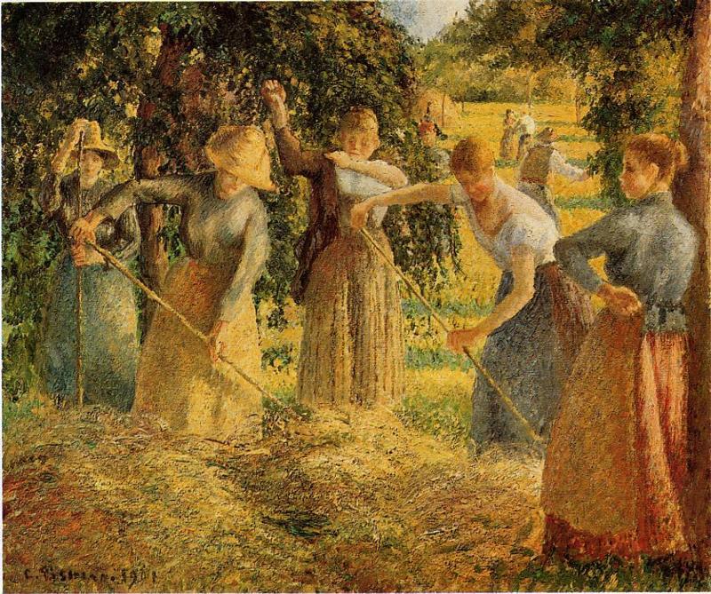 Wikioo.org - The Encyclopedia of Fine Arts - Painting, Artwork by Camille Pissarro - Harvest at Eragny