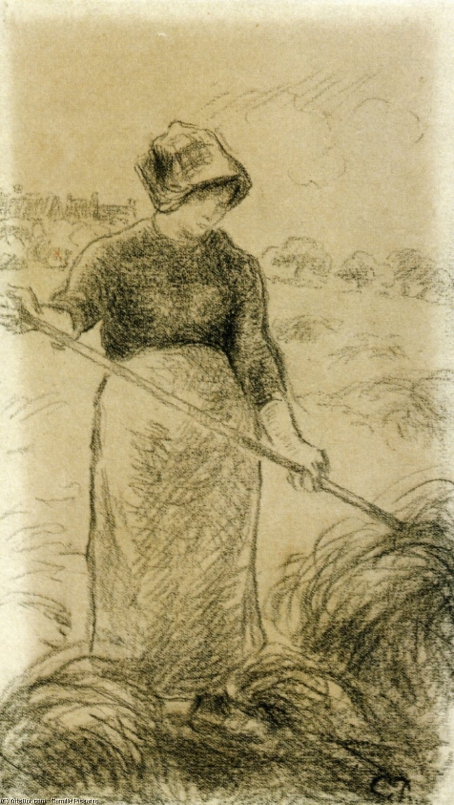 WikiOO.org - Encyclopedia of Fine Arts - Lukisan, Artwork Camille Pissarro - Haymaker