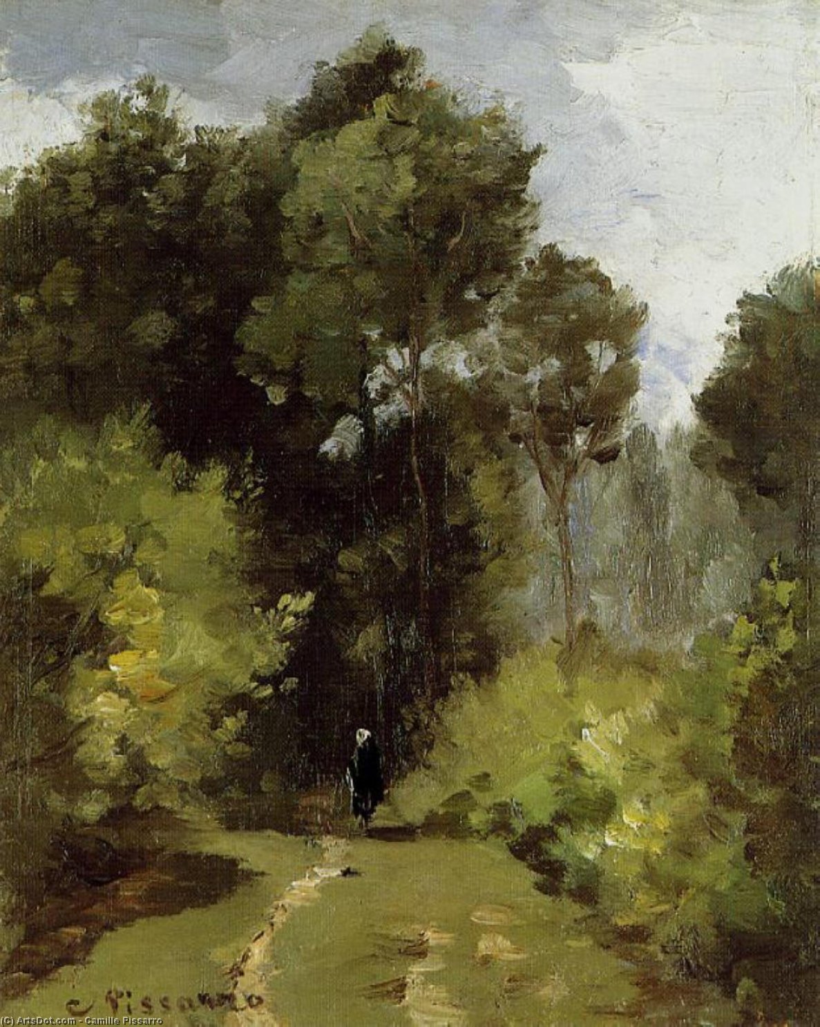 Wikioo.org - สารานุกรมวิจิตรศิลป์ - จิตรกรรม Camille Pissarro - In the Woods