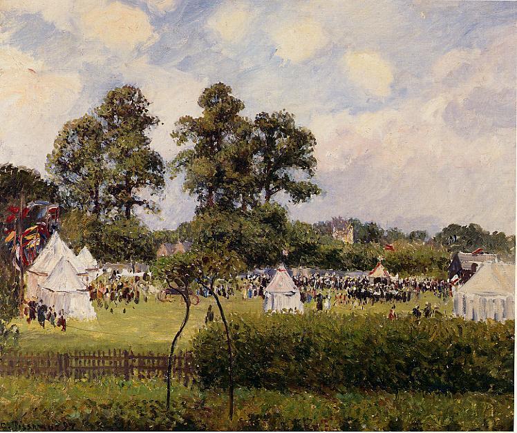 Wikioo.org - The Encyclopedia of Fine Arts - Painting, Artwork by Camille Pissarro - Jubilie Celebration at Bedford Park, London