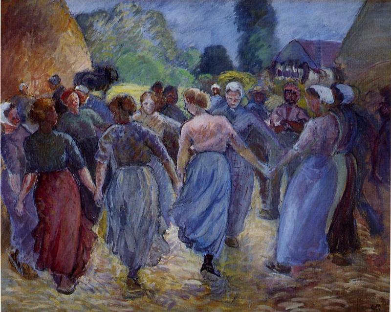 Wikioo.org - The Encyclopedia of Fine Arts - Painting, Artwork by Camille Pissarro - La Ronde