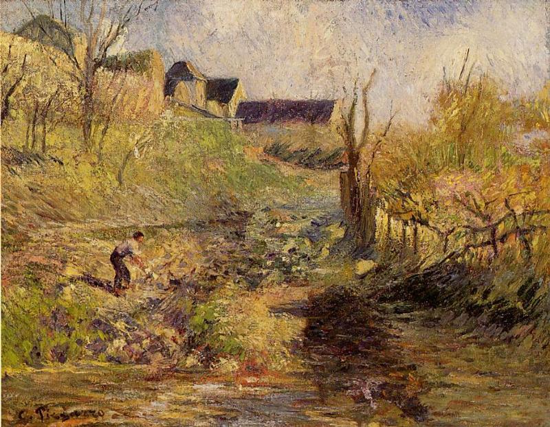 WikiOO.org – 美術百科全書 - 繪畫，作品 Camille Pissarro - 在景观1 Osny