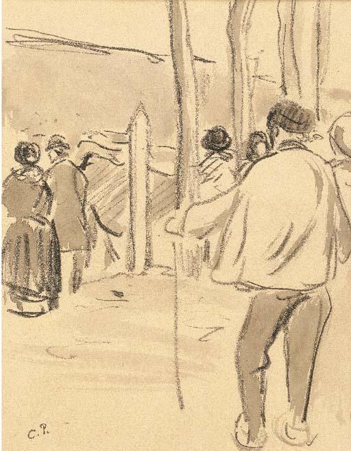 Wikioo.org - สารานุกรมวิจิตรศิลป์ - จิตรกรรม Camille Pissarro - Marché au bétail