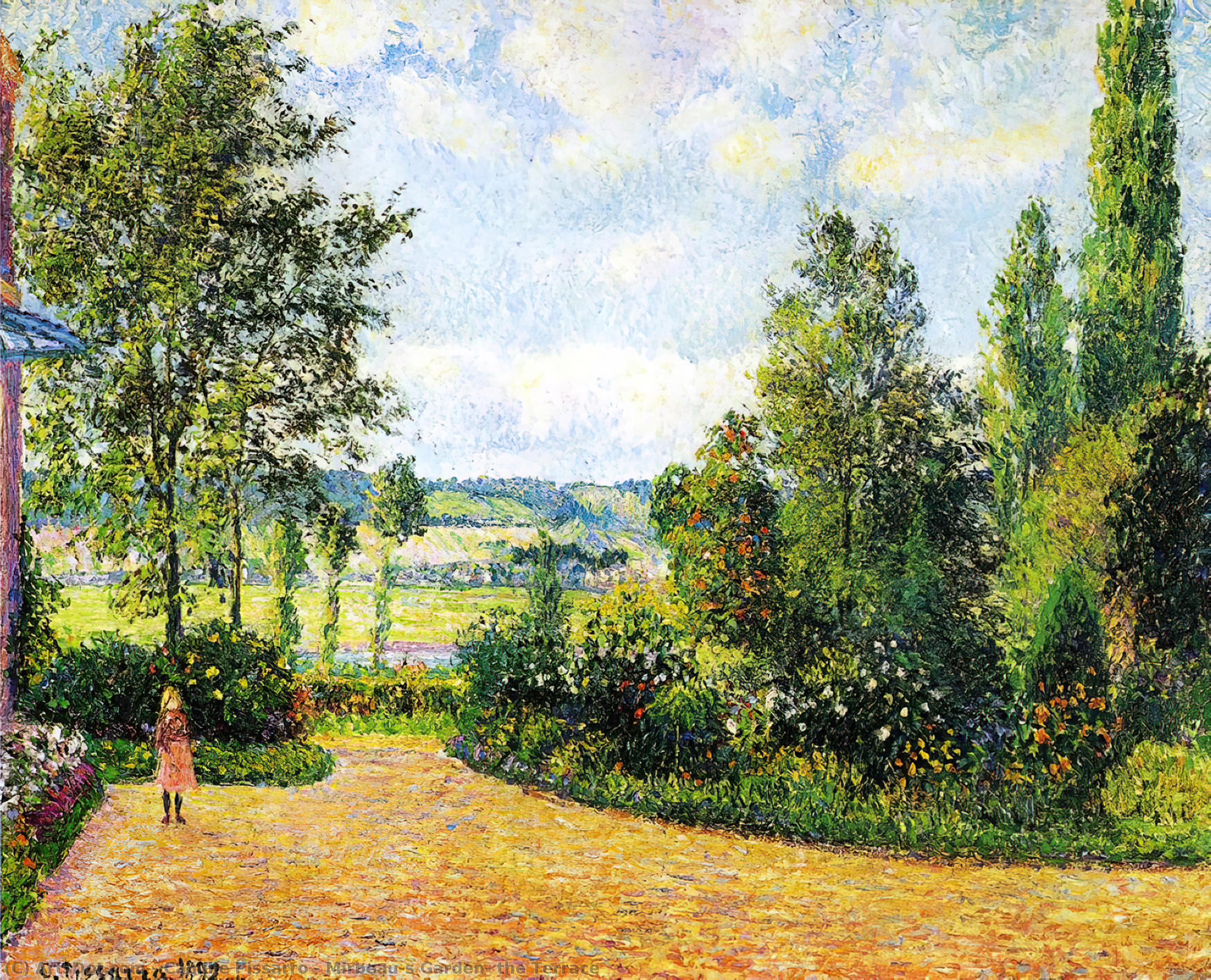 Wikioo.org – La Enciclopedia de las Bellas Artes - Pintura, Obras de arte de Camille Pissarro - Mirbeau's Jardín , el terraza