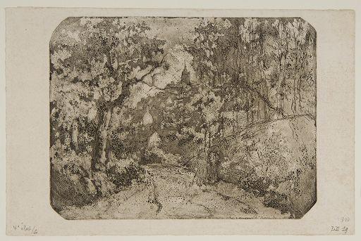 Wikioo.org – L'Encyclopédie des Beaux Arts - Peinture, Oeuvre de Camille Pissarro - chemin dans le bois à pontoise