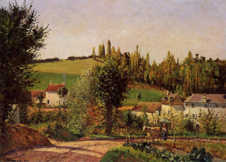 WikiOO.org - Encyclopedia of Fine Arts - Maľba, Artwork Camille Pissarro - Path of l'Hermitage at Pontoise