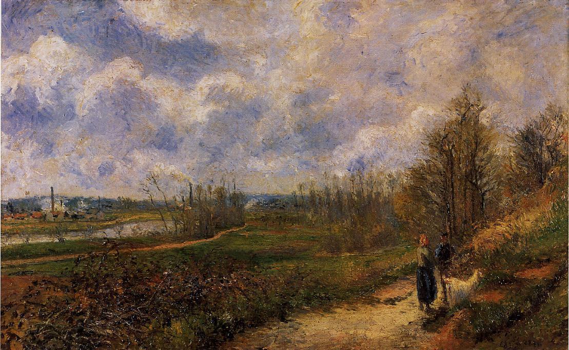 WikiOO.org - Encyclopedia of Fine Arts - Maalaus, taideteos Camille Pissarro - Path to Le Chou, Pontoise