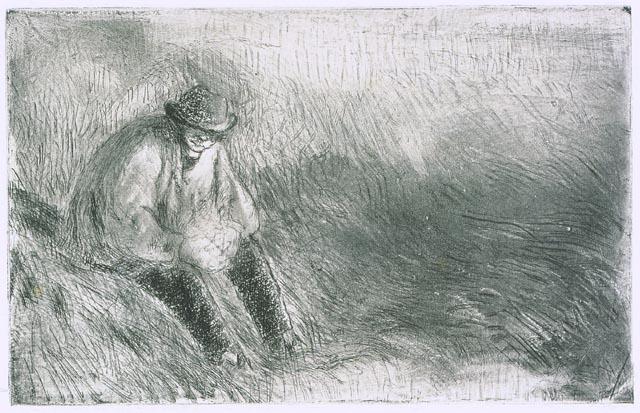 WikiOO.org - Encyclopedia of Fine Arts - Maalaus, taideteos Camille Pissarro - Peasant, Father Melon