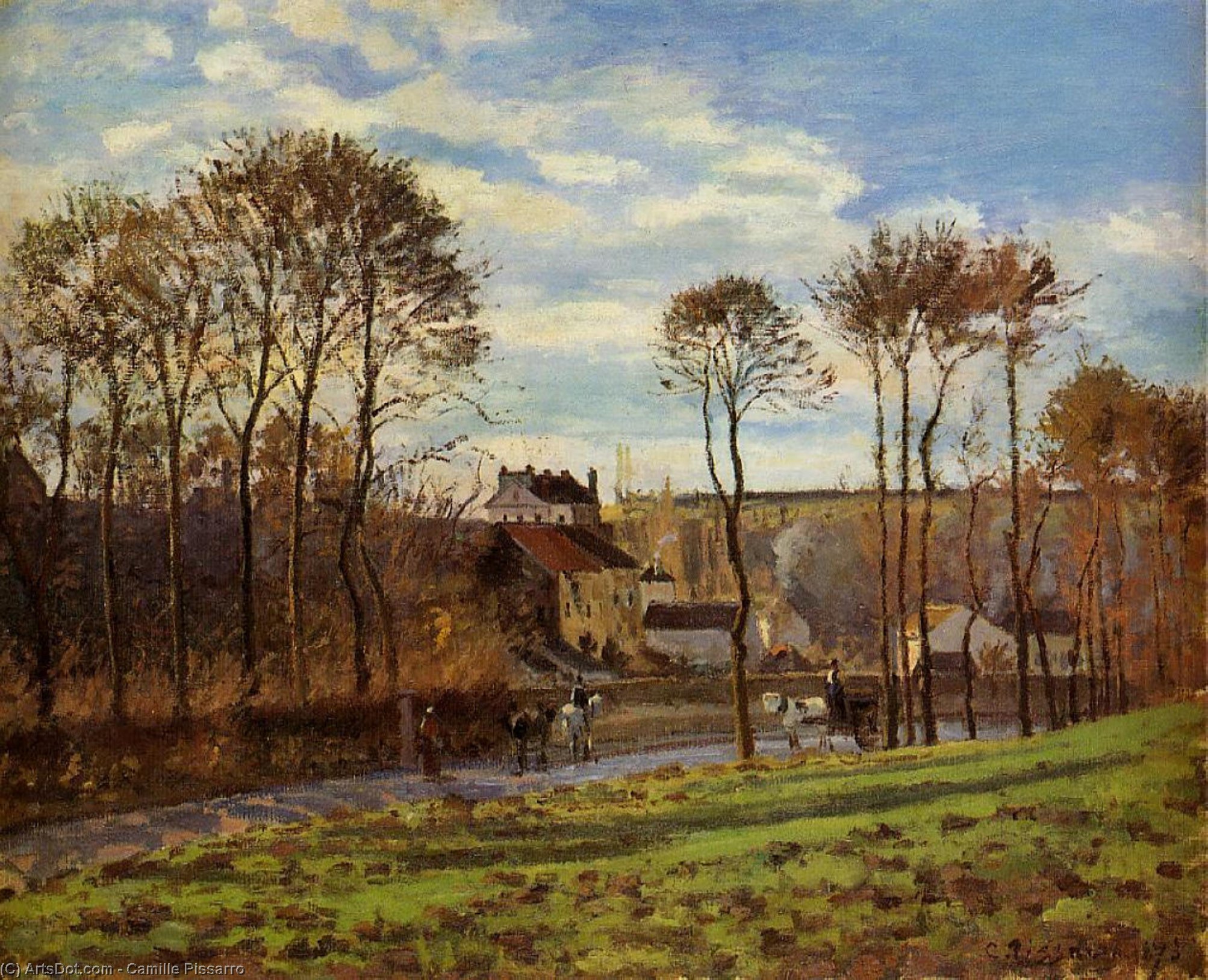 Wikioo.org - The Encyclopedia of Fine Arts - Painting, Artwork by Camille Pissarro - Pontoise, Les Mathurins