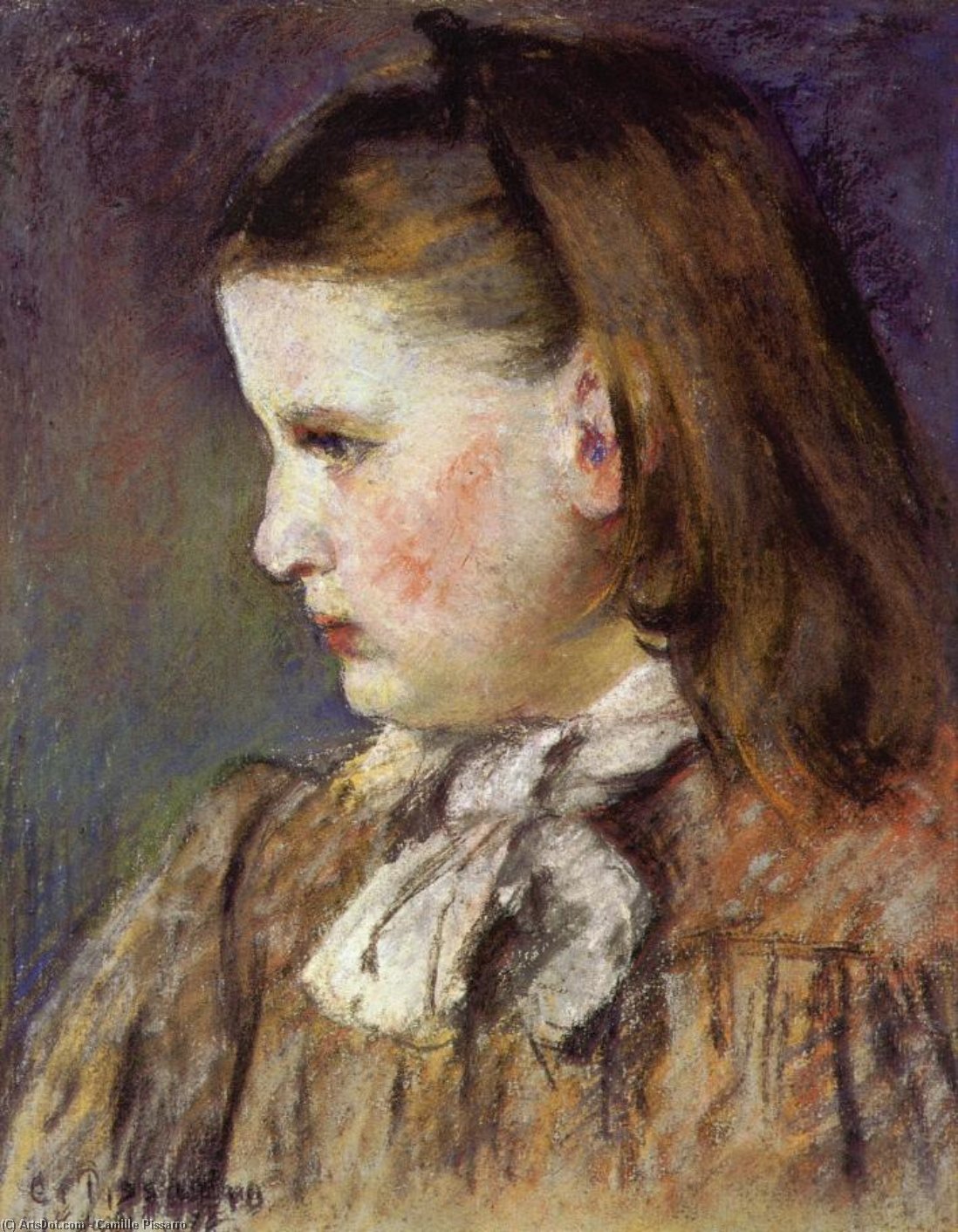 Wikioo.org - The Encyclopedia of Fine Arts - Painting, Artwork by Camille Pissarro - Portrait of Eugenie Estruc