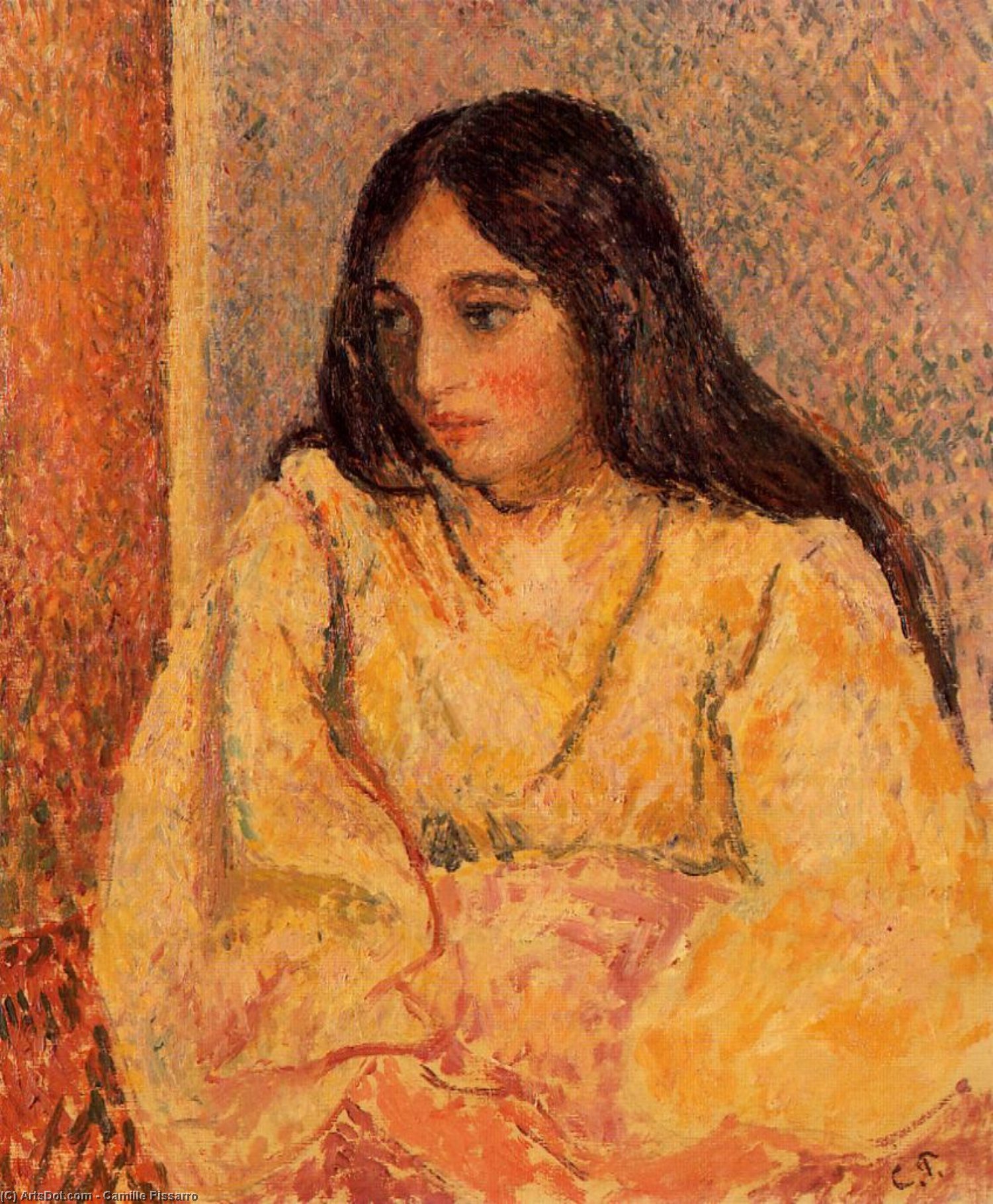 WikiOO.org - Encyclopedia of Fine Arts - Målning, konstverk Camille Pissarro - Portrait of Jeanne