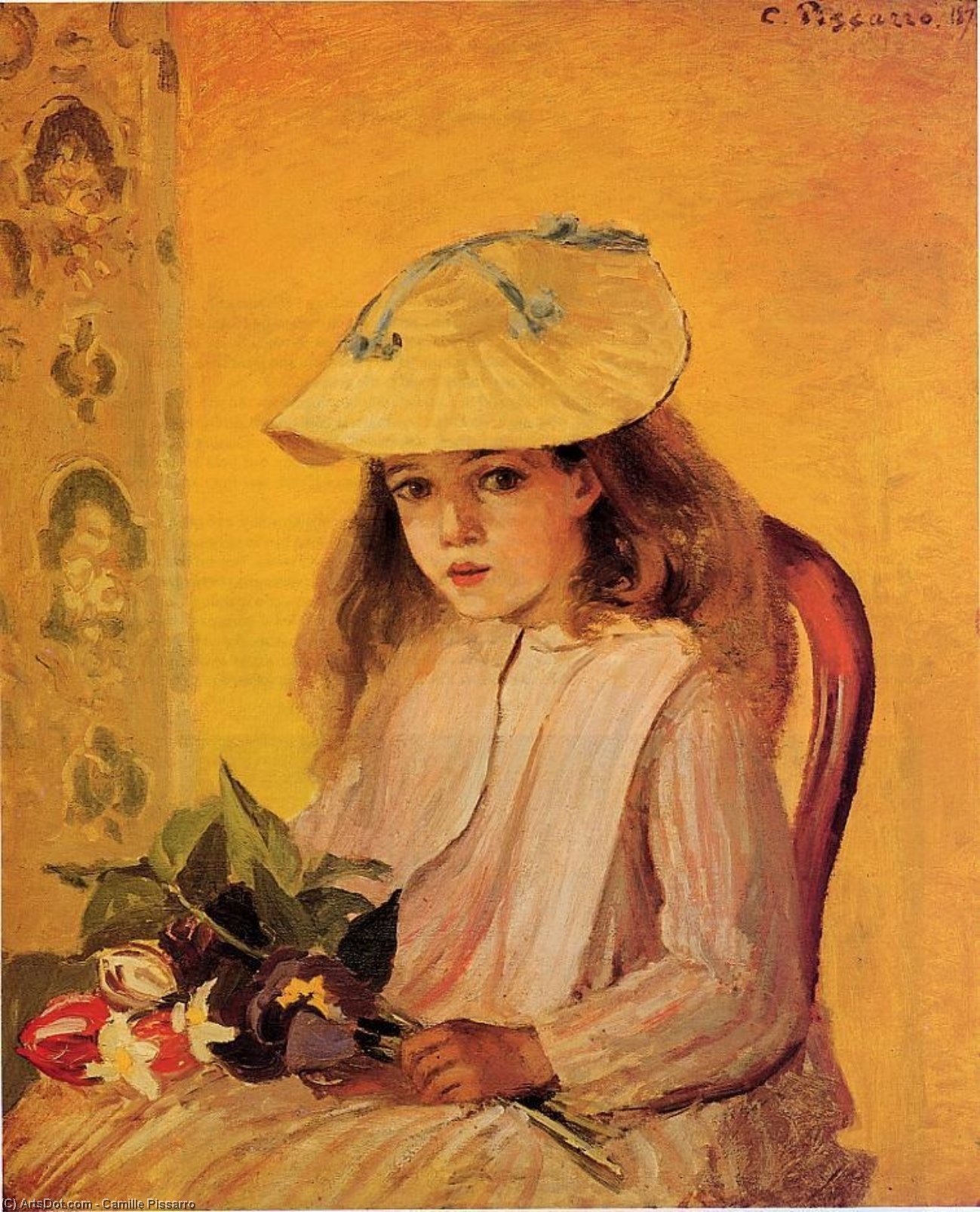 Wikioo.org - The Encyclopedia of Fine Arts - Painting, Artwork by Camille Pissarro - Portrait of Jeanne