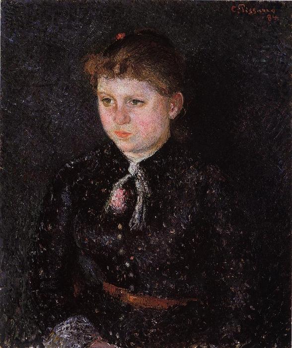 Wikoo.org - موسوعة الفنون الجميلة - اللوحة، العمل الفني Camille Pissarro - Portrait of Nini