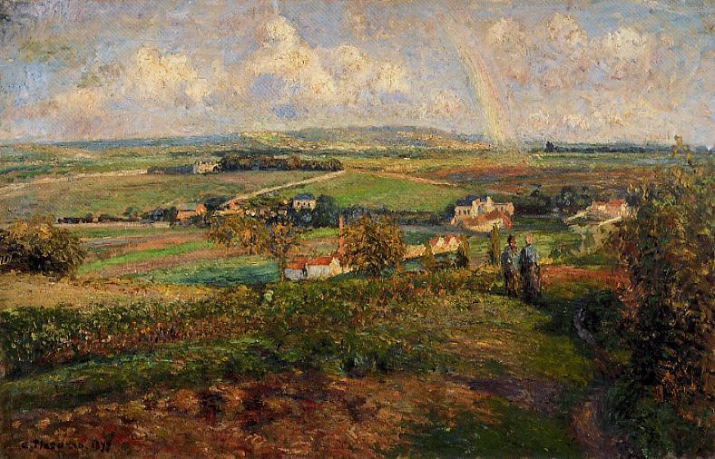 Wikioo.org - The Encyclopedia of Fine Arts - Painting, Artwork by Camille Pissarro - Rainbow, Pontoise